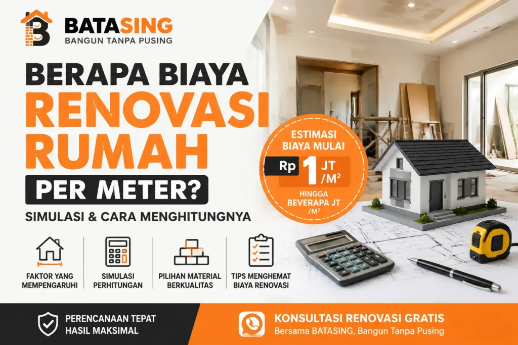Biaya renovasi rumah per meter dan simulasi anggaran renovasi rumah