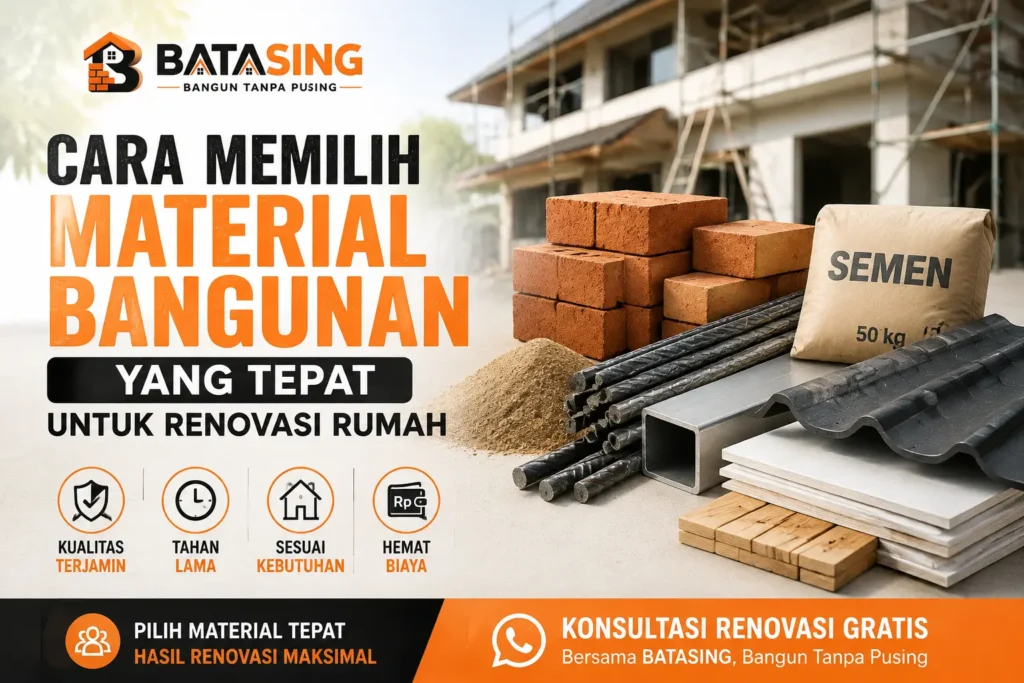 Cara memilih material bangunan yang tepat untuk renovasi rumah