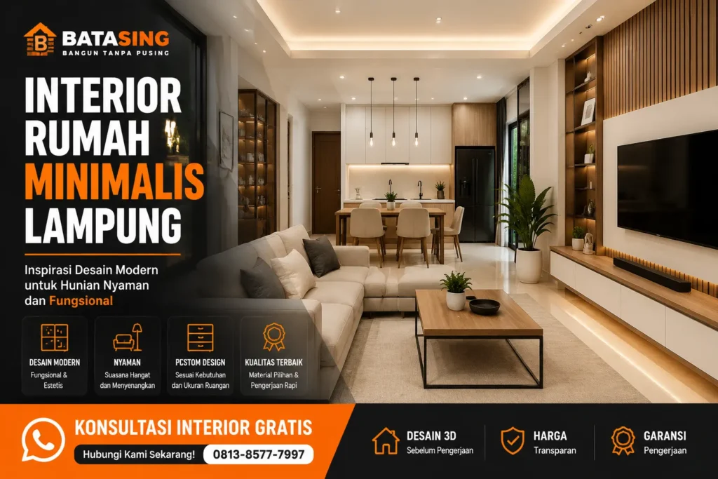 Interior rumah minimalis Lampung modern hasil desain interior BATASING