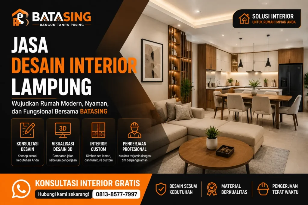 Jasa desain interior Lampung untuk rumah modern dan nyaman bersama BATASING